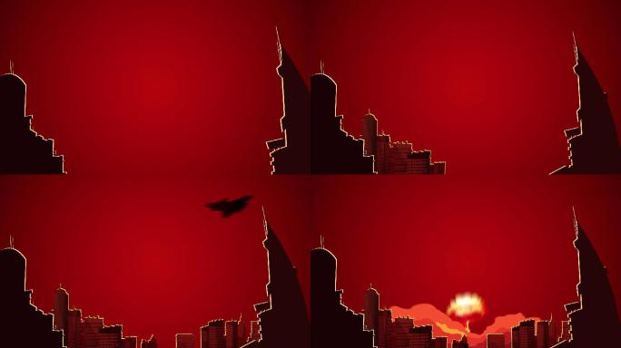 卡通战场MG动画-轰炸城市