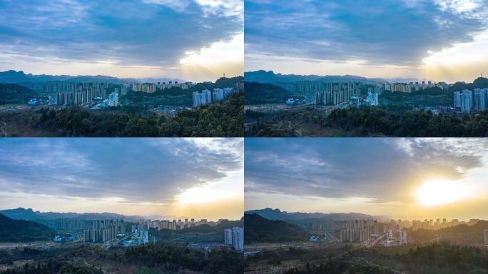 夕阳点军（3月3日）大景