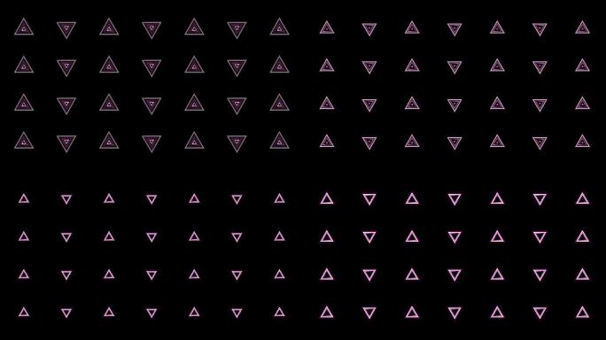 4K粉紫色三角形动感节奏视频-通道循环