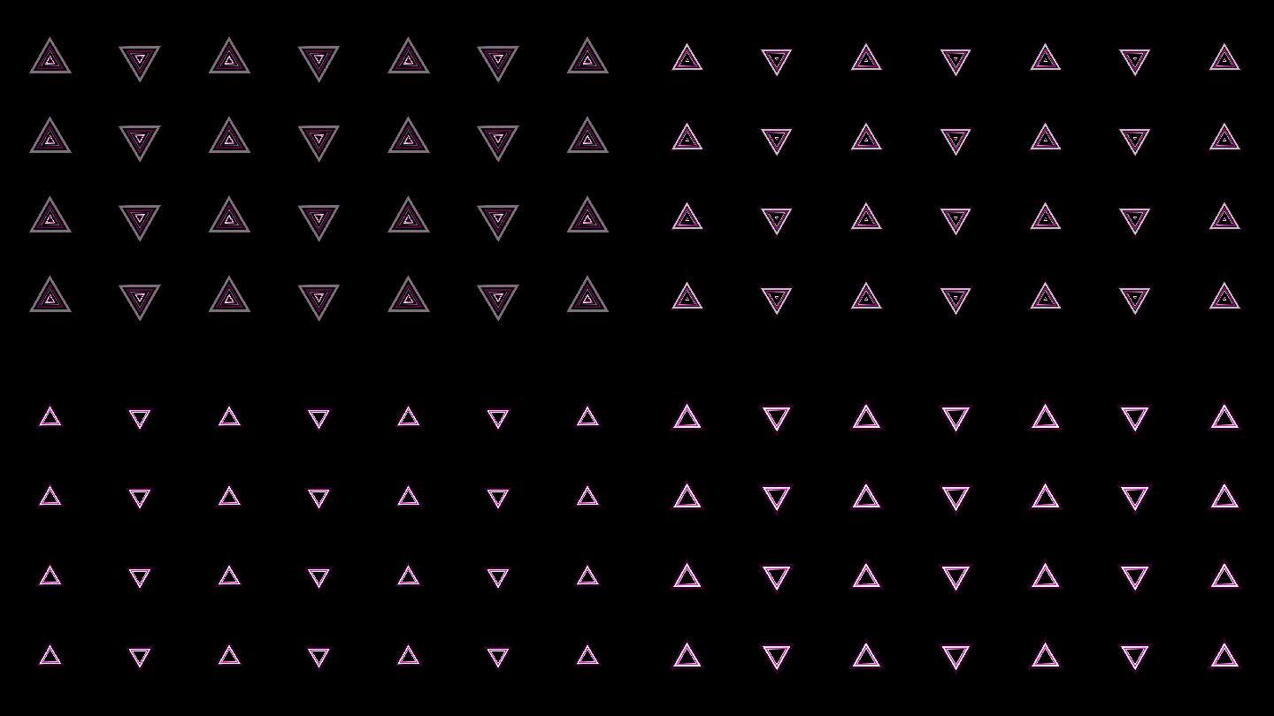4K粉紫色三角形动感节奏视频-通道循环