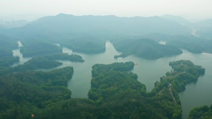 【4K超清】惠州航拍红花湖生态风景区