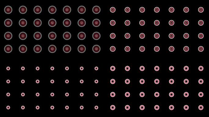 4K红色圆环动感节奏视频-通道循环
