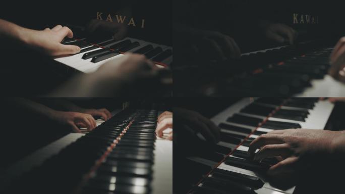 4K 电影感 男子弹钢琴