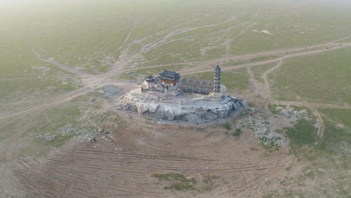 九江庐山鄱阳湖湿地落星墩航拍4K