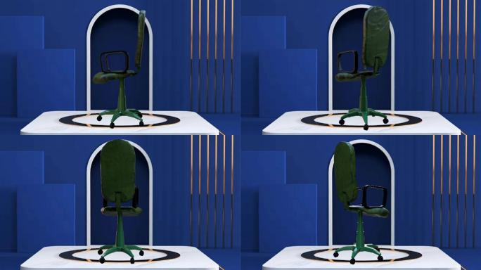绿色电脑椅靠椅