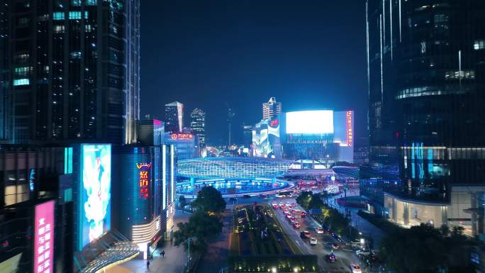 上海五角场航拍夜景