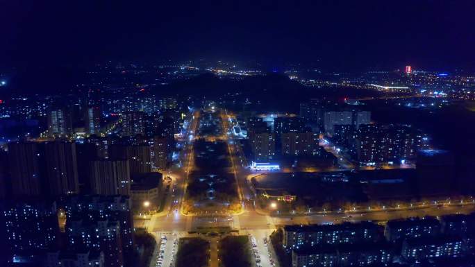 连云港城市夜景航拍
