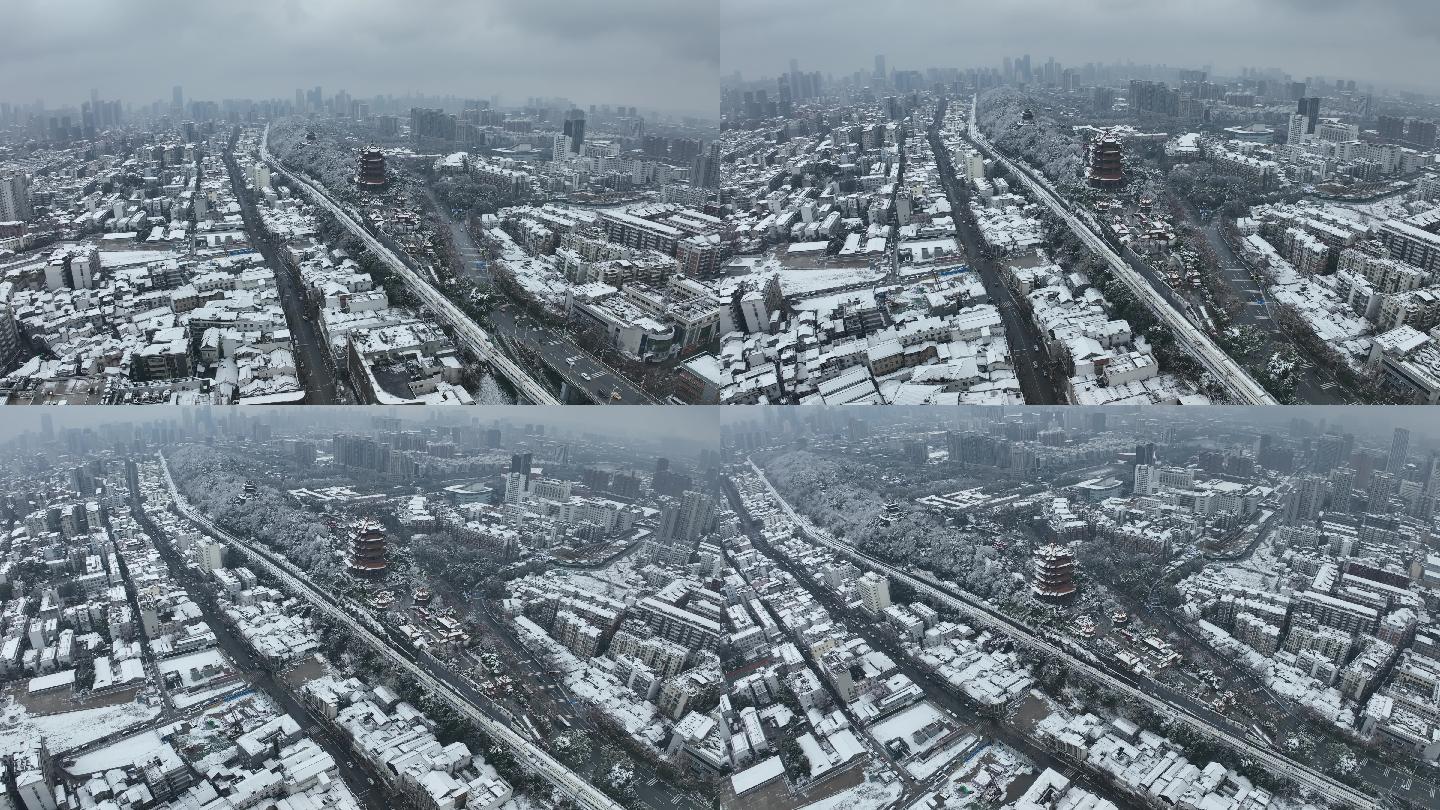 武汉黄鹤楼雪景