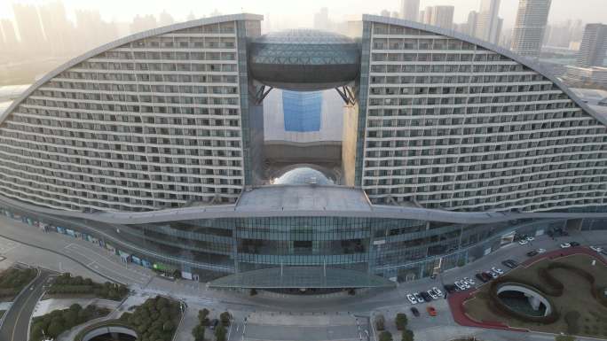 武汉国际博览中心4k航拍