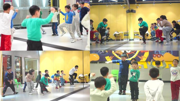 小学生跳街舞练习舞蹈兴趣培训班