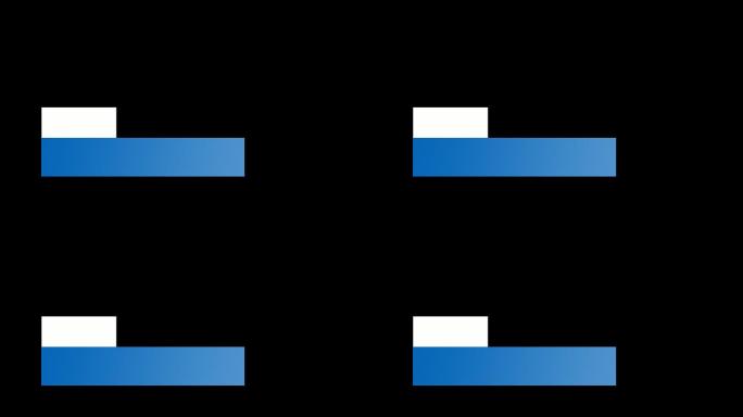 蓝白简约字幕条人名条