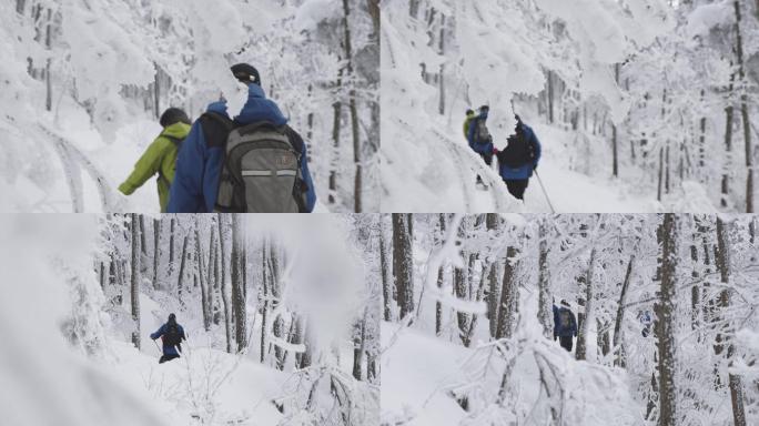 大雪中徒步的人（50帧）