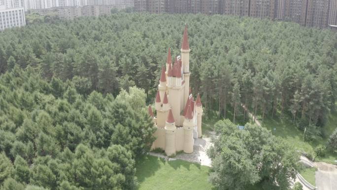 哈尔滨学院园林航拍4k视频