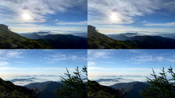 景区延时大好河山白云翻滚宣传片素材