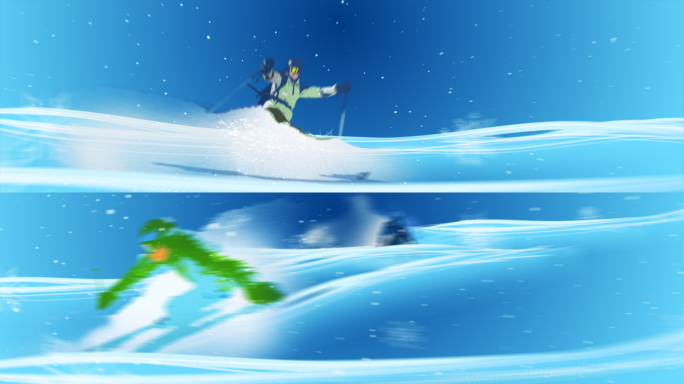 国潮冬奥滑雪大气片头AE模板宽屏版