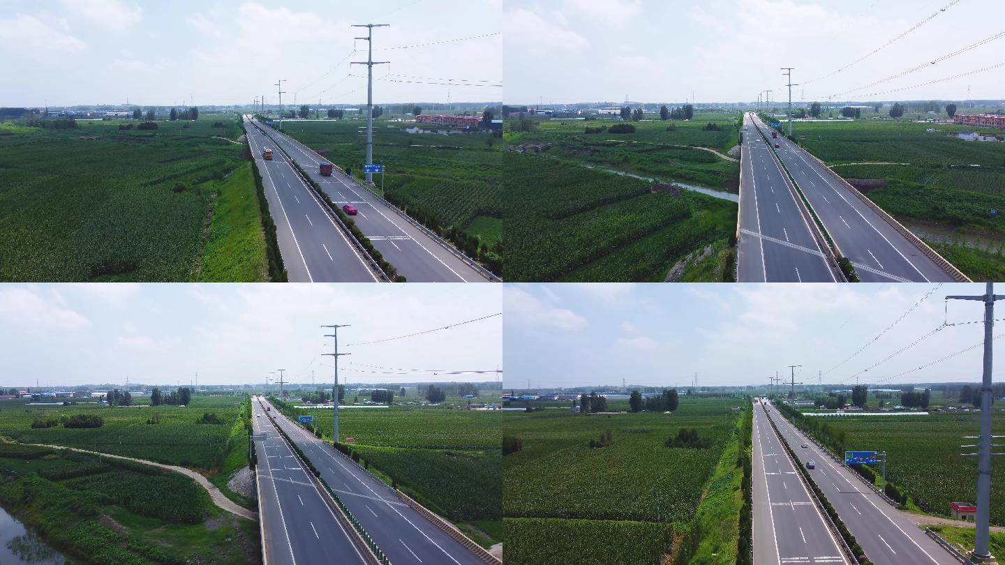 4K无人机国道省道 运输汽车车辆交通航拍