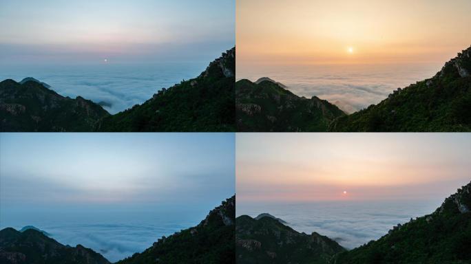 大连大黑山云海日出，如同潮水一样完美