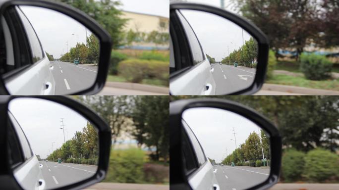 汽车行驶反光镜  驾驶汽车后视镜  开车