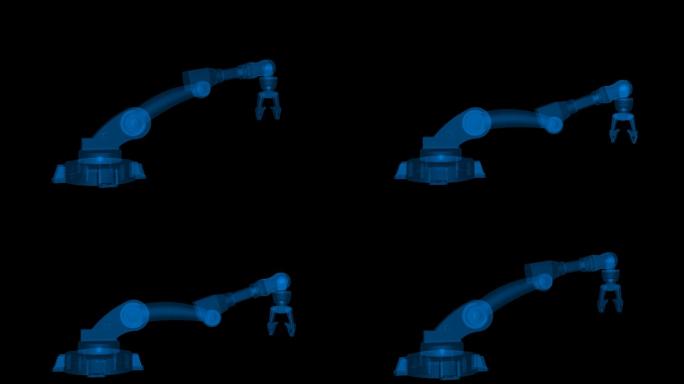 4K光影3D机械手臂通道循环
