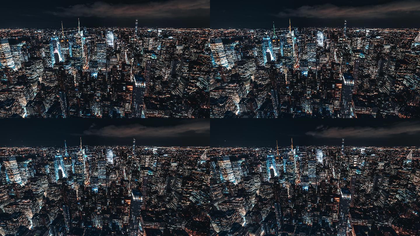 纽约市曼哈顿中城夜景