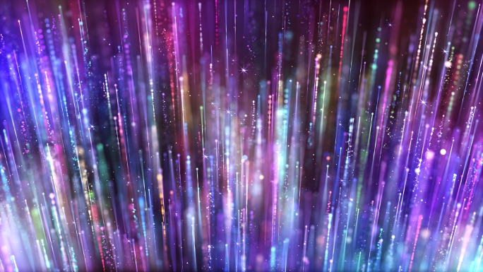 绚丽五彩粒子光线闪耀粒子特效梦幻背景视频