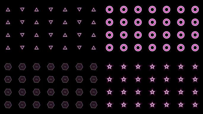 4K粉紫色图形动感视频-循环