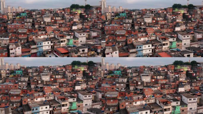 巴西圣保罗贫民窟房屋鸟瞰图