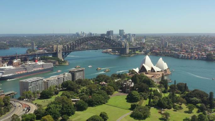 澳大利亚悉尼海港区鸟瞰图