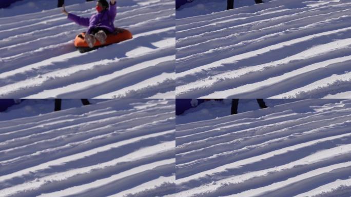 紫竹院冰雪滑梯雪地飞碟雪圈亲自游乐