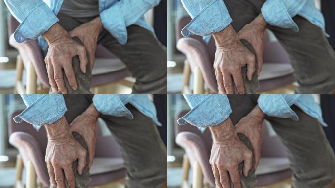 膝盖疼痛的老人关节膝关节类风湿关节炎