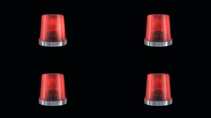 红色应急闪光灯合成素材无缝循环警灯