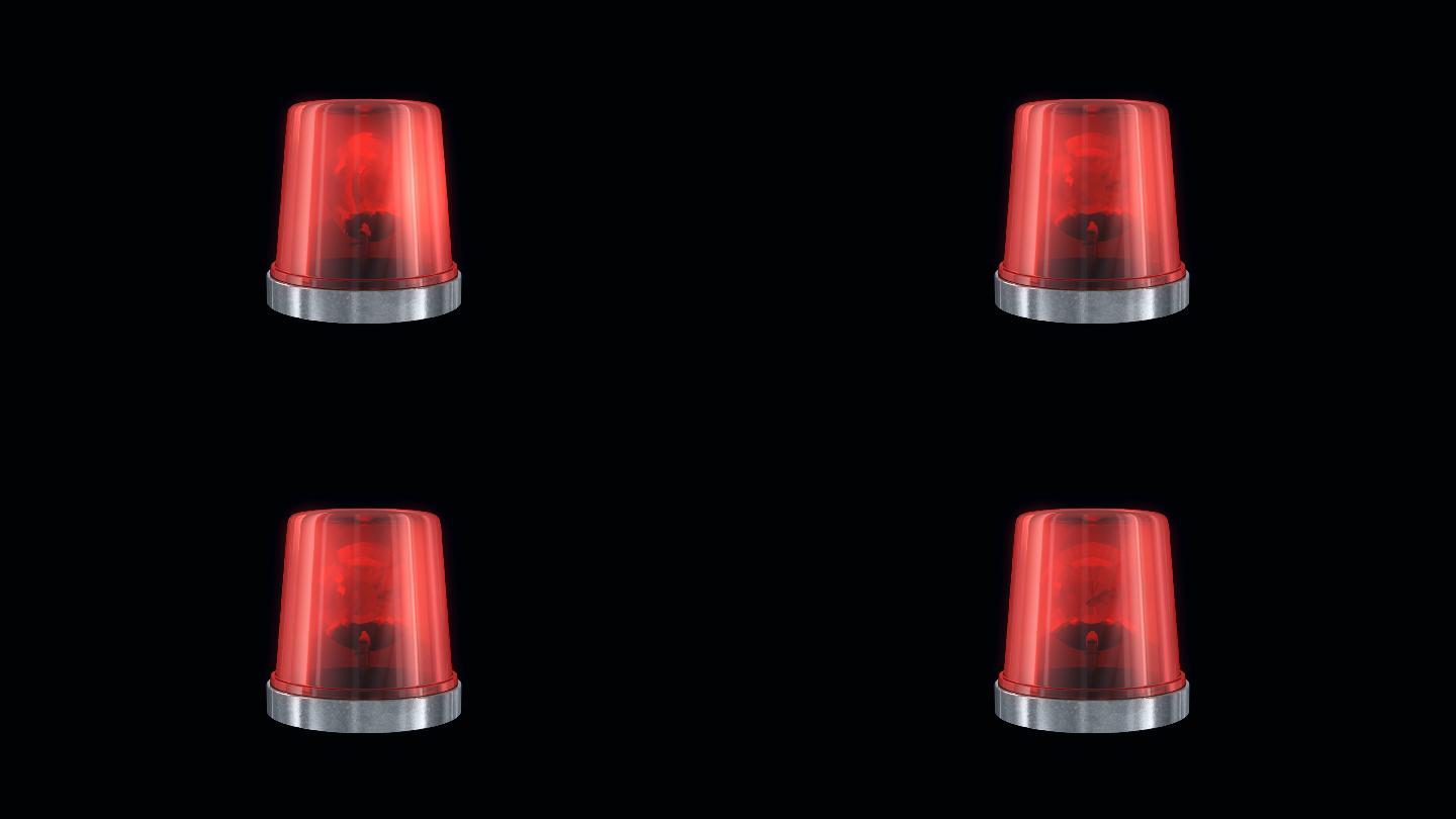 红色应急闪光灯合成素材无缝循环警灯