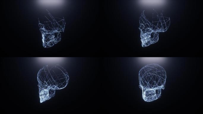 发光曲线大脑人工智能科幻梦幻科技动态素材