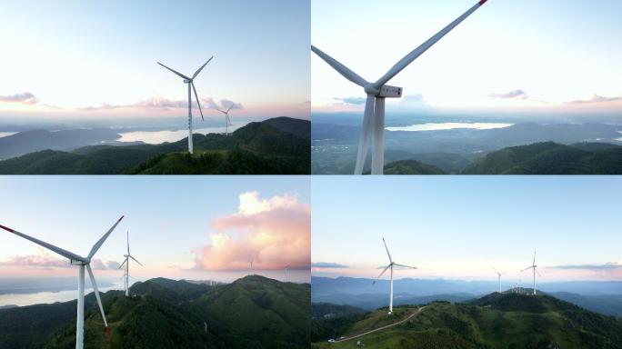 云南群山风车风力发电能源4K
