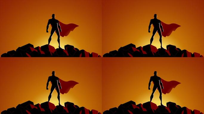 超级英雄剪影英雄联盟超人