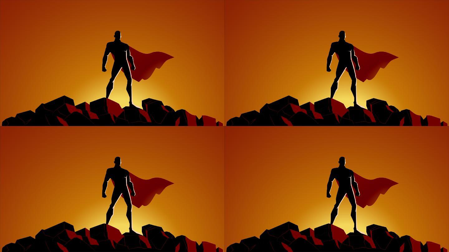 超级英雄剪影英雄联盟超人