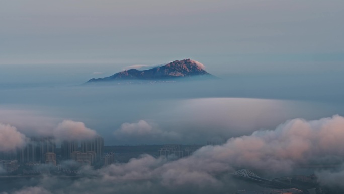 灵山岛平流雾4K