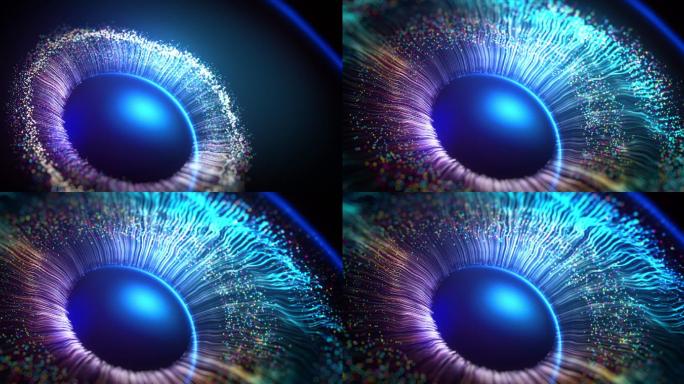 用计算机图形学制作的眼睛虹膜