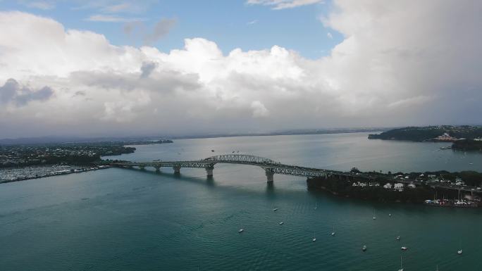 4K航拍新西兰奥克兰市港口