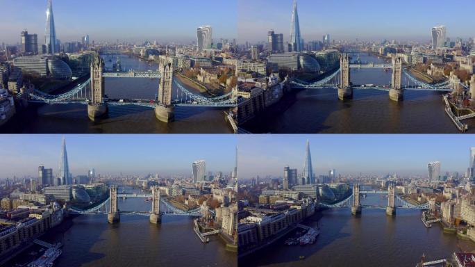 英国伦敦塔桥的美景。