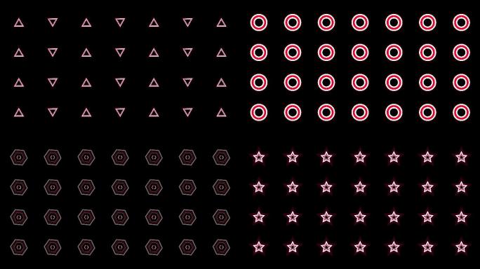 4K红色图形动感视频-循环