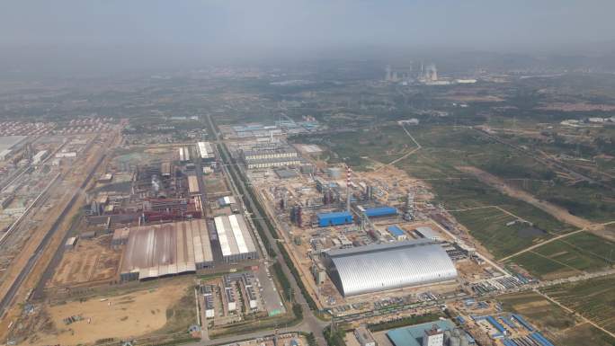 建设中的钢厂 临沂临港新区