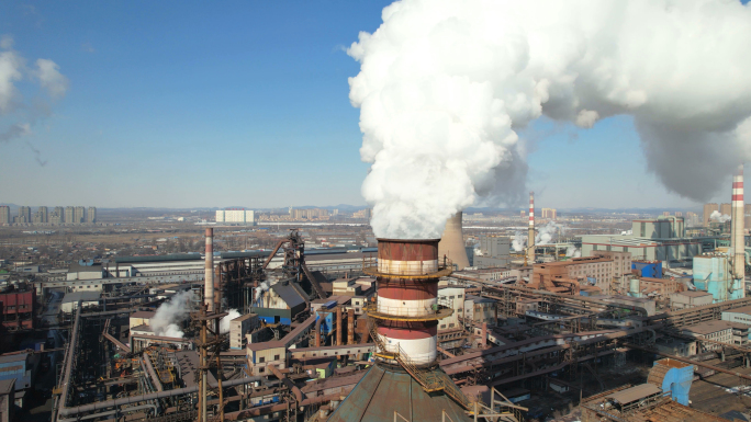 碳排放、工厂烟囱、工业、重工业、工业城市