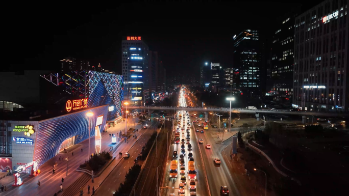 夜晚万达广场城市万达广场大连黄浦路