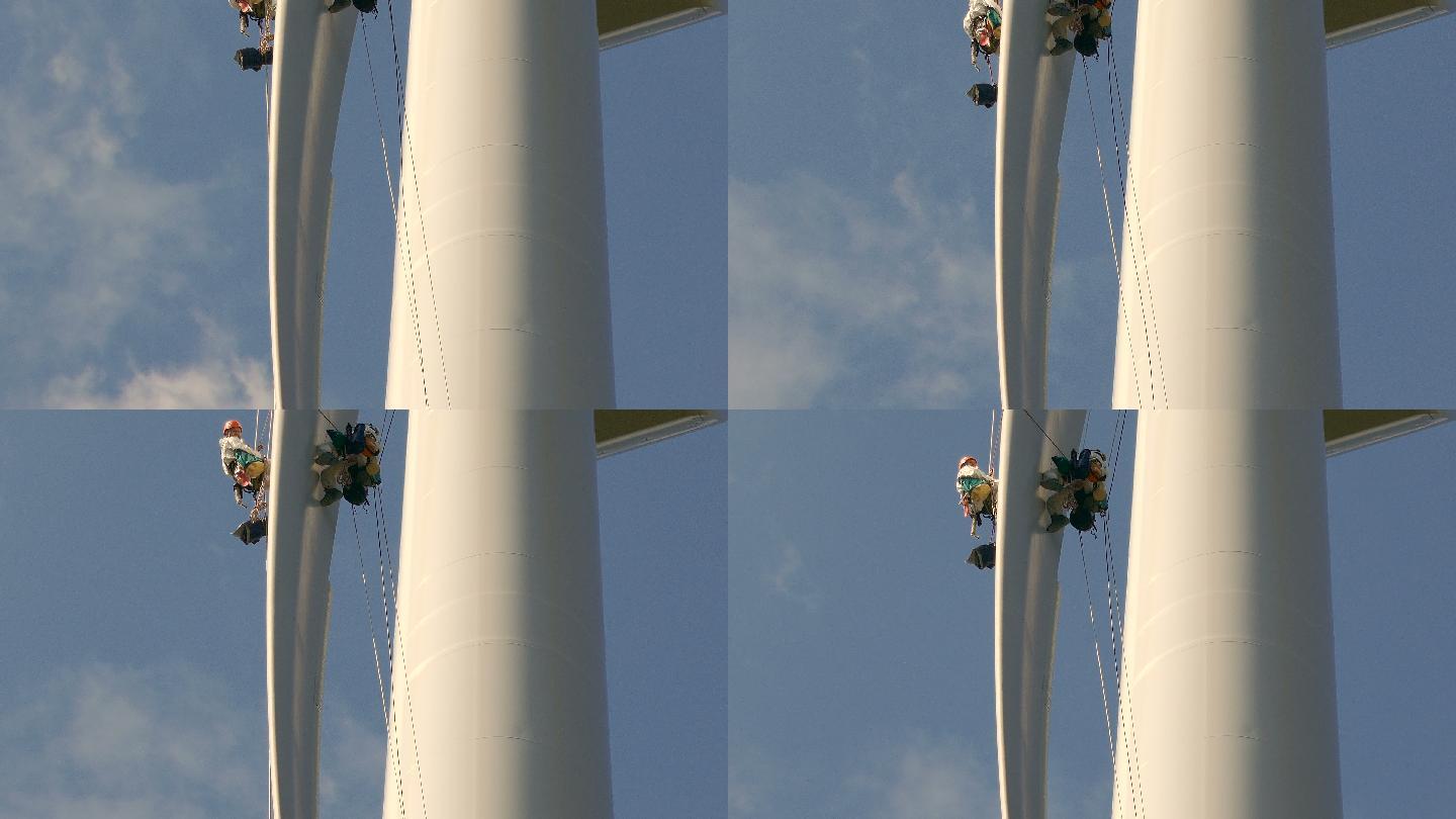 风力涡轮机检查员风力发电大风车新能源工业