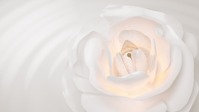 精华液滴玫瑰花激发活性因子美容护肤素材