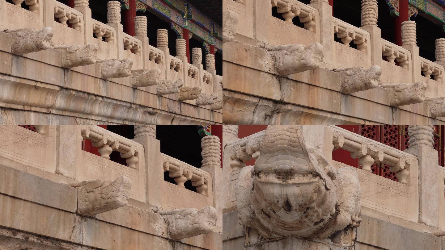 中国古代排水系统故宫排水兽石雕栏杆