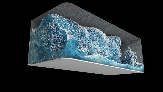 裸眼3D海浪C4D全套工程