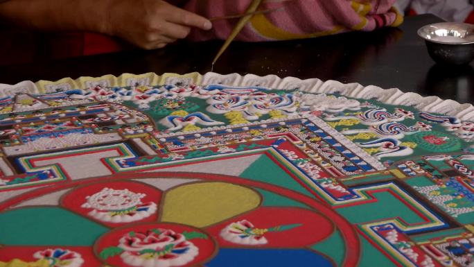 制作沙曼荼罗创作传统工艺非遗非物质文化遗