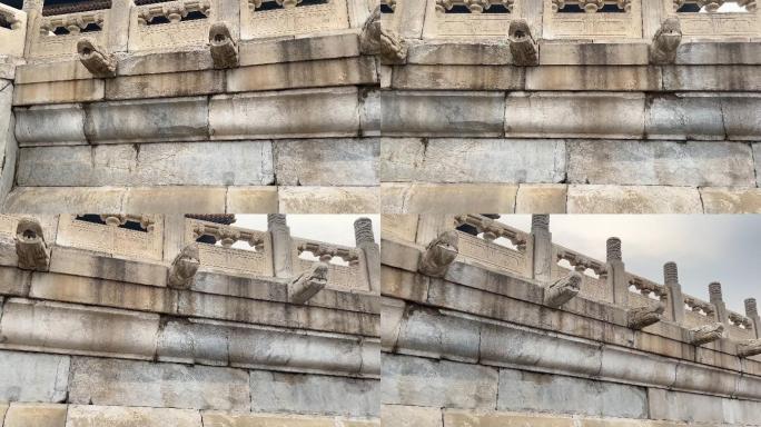 中国古代排水系统故宫排水兽石雕栏杆
